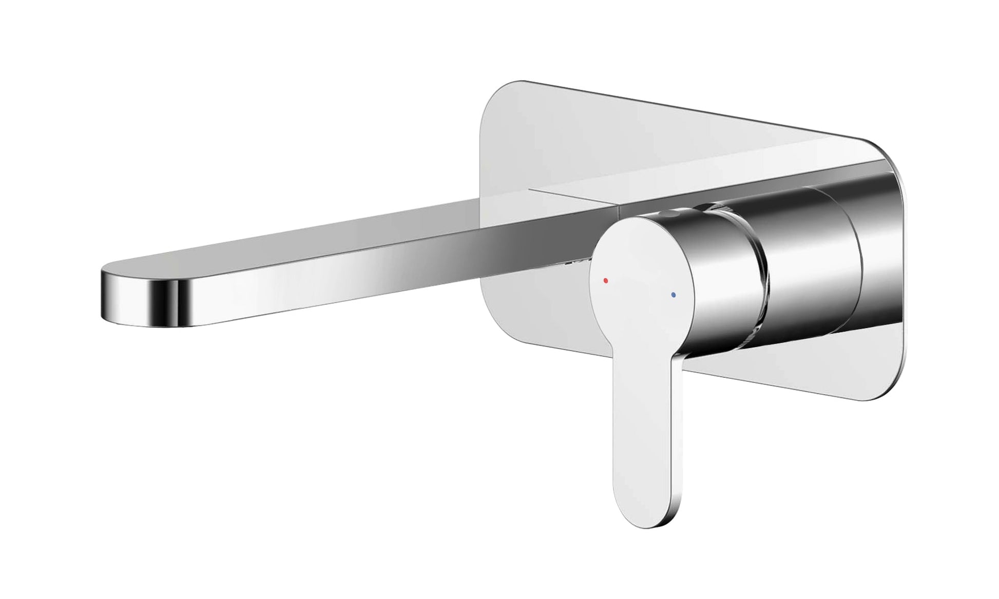 Nui Arvan Wall Mounted 2 Tap Hole Basin Mixer With Plate Contemporary Chrome Brass,plastic 108x180x193mm - JJ Building Materials