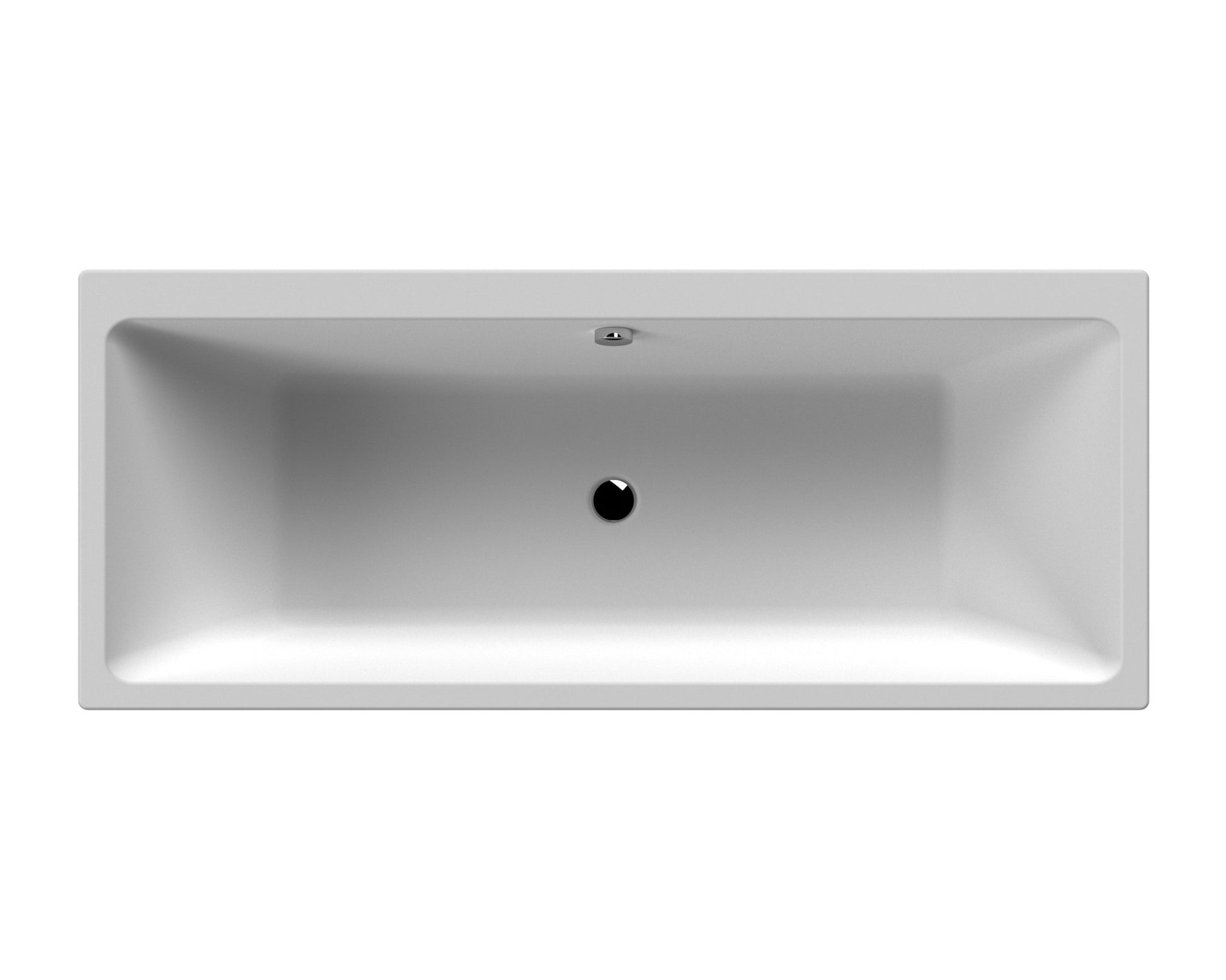 Nui Asselby Thin Edge Double Ended Bath 1700 X 700mm Contemporary White Acrylic - JJ Building Materials
