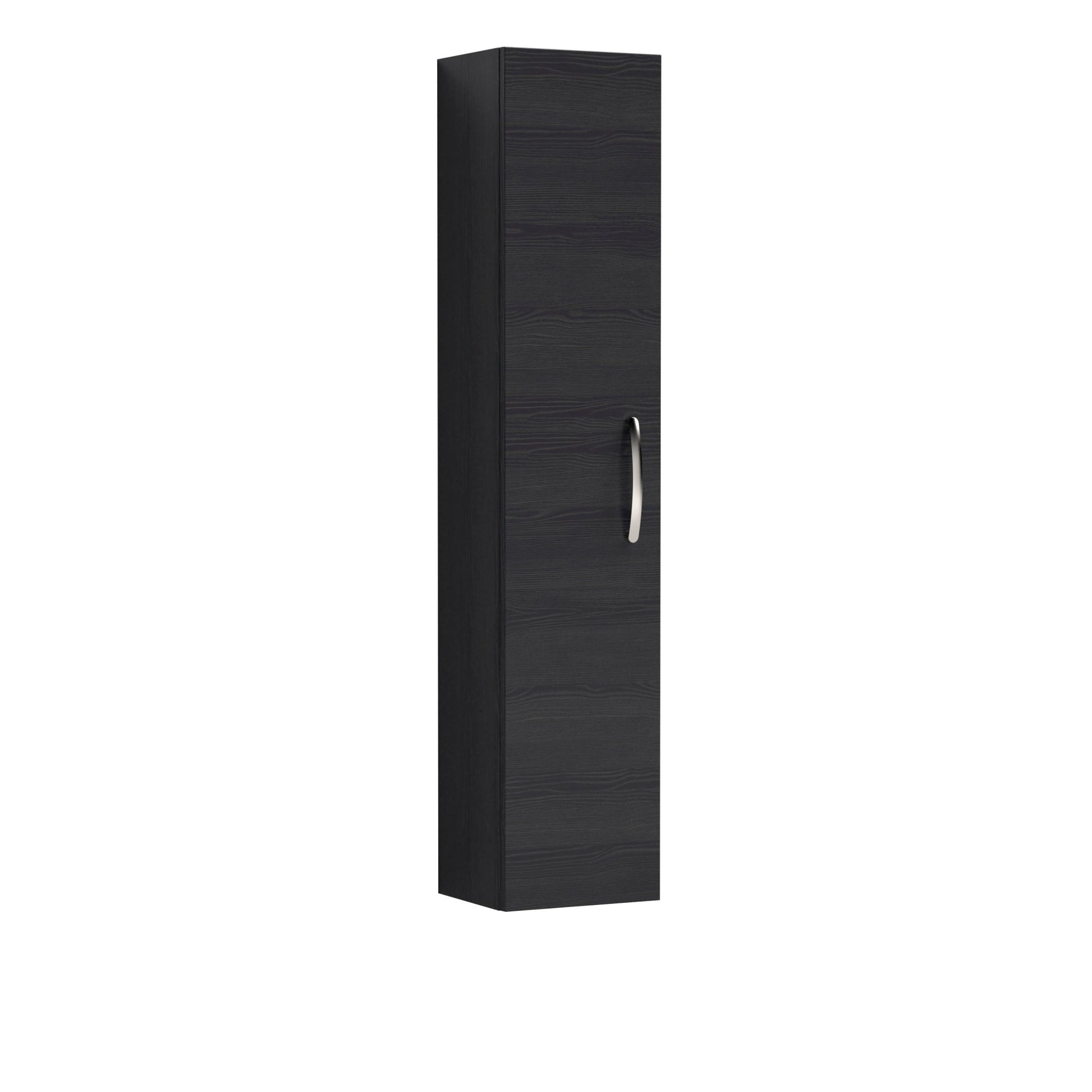 Nui Athena 300mm Tall Unit (1 Door) Contemporary Charcoal Black MFC Textured Woodgrain 1433x300x235mm - JJ Building Materials