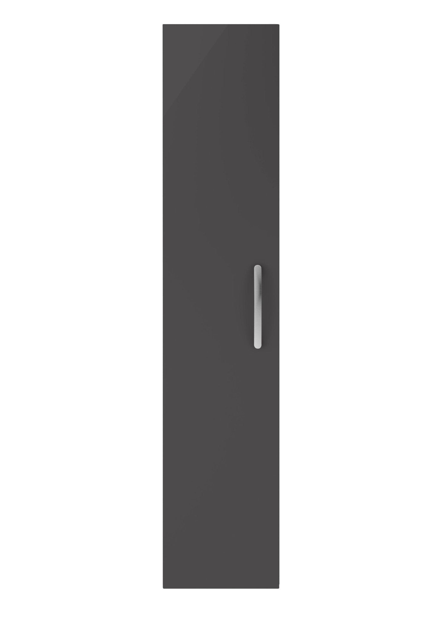 Nui Athena 300mm Tall Unit (1 Door) Contemporary Gloss Grey MFC Painted Gloss 1433x300x235mm - JJ Building Materials