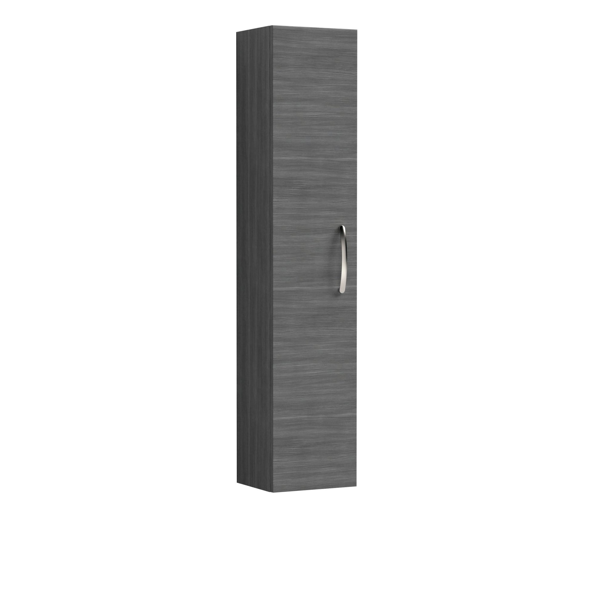 Nui Athena 300mm Tall Unit (1 Door) Contemporary Graphite Grey Woodgrain MFC Textured Woodgrain 1433x300x235mm - JJ Building Materials