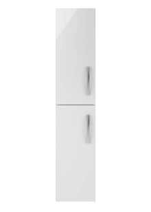 Nui Athena 300mm Tall Unit (2 Door) Contemporary Gloss White MFC Painted Gloss 1433x300x235mm - JJ Building Materials