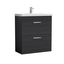 Nui Athena 800mm Floor Standing Vanity With Basin 3 Contemporary Charcoal Black MFC 915x810x390mm - JJ Building Materials