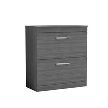 Nui Athena 800mm Floor Standing Vanity With Worktop Contemporary Anthracite Woodgrain MFC Textured Woodgrain 883x805x390mm - JJ Building Materials