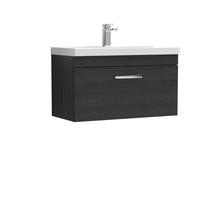 Nui Athena 800mm Wall Hung Vanity With Basin 1 Contemporary Charcoal Black MFC 470x810x390mm - JJ Building Materials
