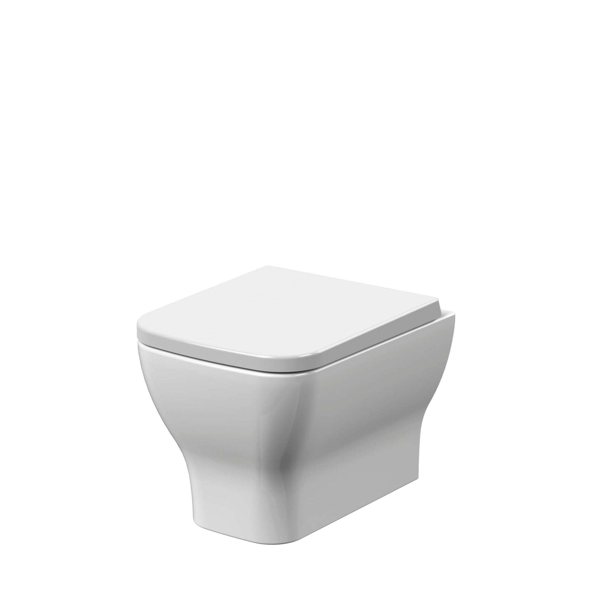 Nui Ava Wall Hung Pan & Sc Seat Contemporary White Vitreous China 364x363x486mm - JJ Building Materials