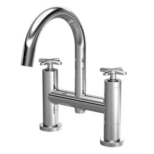 Nui Aztec Bath Filler Contemporary Chrome Brass 319x230x50mm - JJ Building Materials