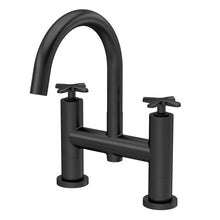 Nui Aztec Bath Filler Contemporary Matt Black Brass 319x230x50mm - JJ Building Materials