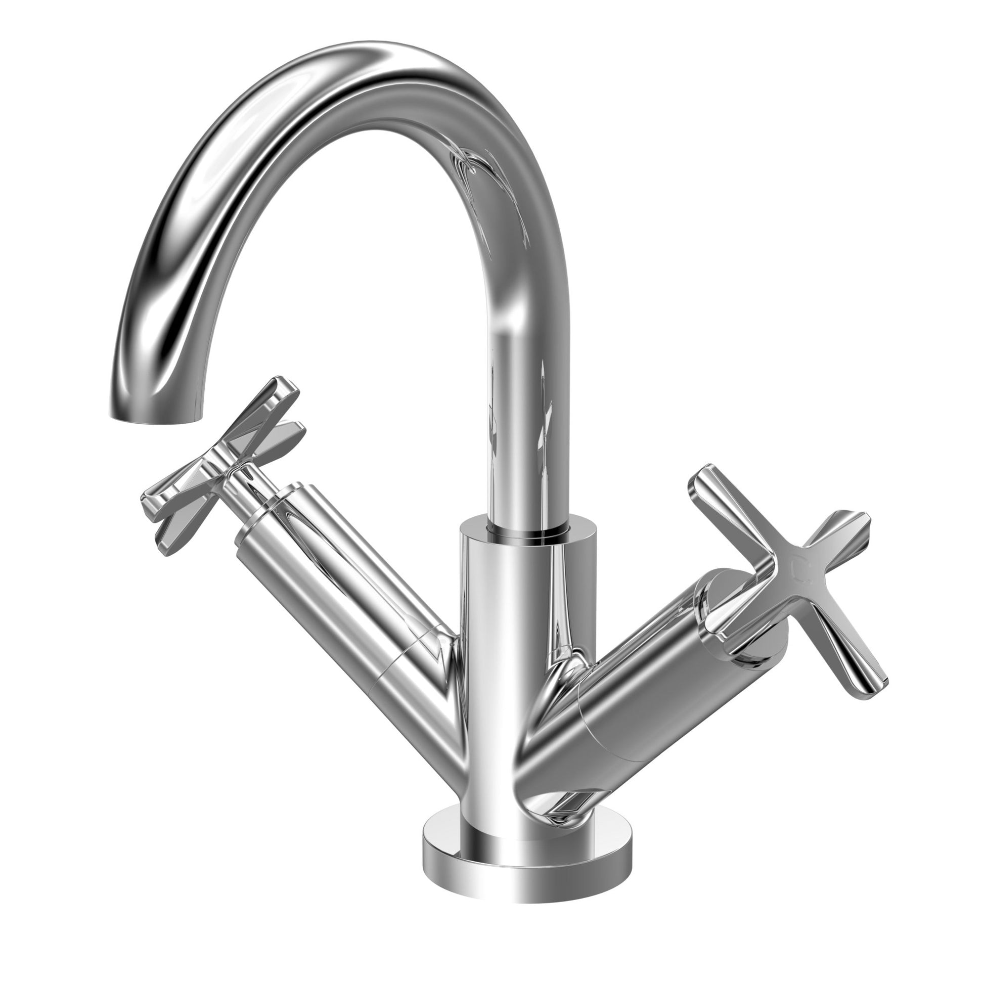 Nui Aztec Mono Basin Mixer Contemporary Chrome Brass 217x230x175mm - JJ Building Materials
