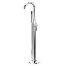 Nui Aztec Tec Floor Standing Bath Shower Mixer Contemporary Chrome Brass 1200x200x345mm - JJ Building Materials