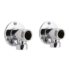 Nui Backplate Elbow Unions Contemporary Chrome Brass 55x55x51mm - JJ Building Materials
