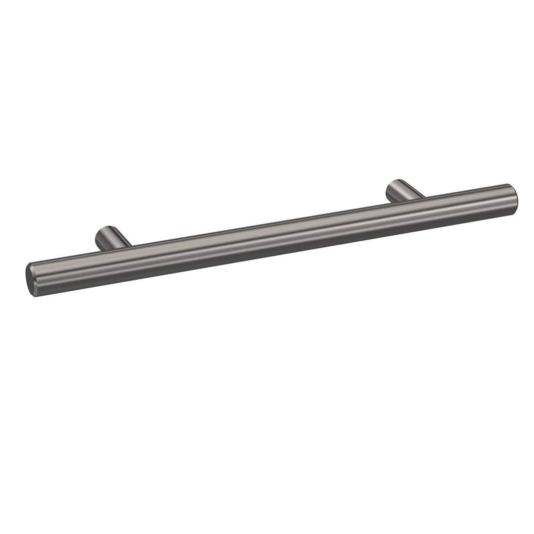 Nui Bar Handle 96mm Contemporary Brushed Pewter Brass 155x16x36mm - JJ Building Materials