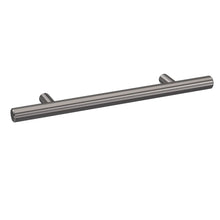 Nui Bar Handle 96mm Contemporary Brushed Pewter Brass 155x16x36mm - JJ Building Materials