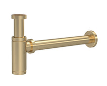 Nui Basin Accessories Minimalist Bottle Trap Contemporary Brushed Brass Brass 115x70x51mm - JJ Building Materials