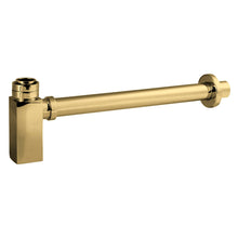 Nui Basin Accessories Square Bottle Trap & Extention Tube Contemporary Brushed Brass Brass 182x70x70mm - JJ Building Materials
