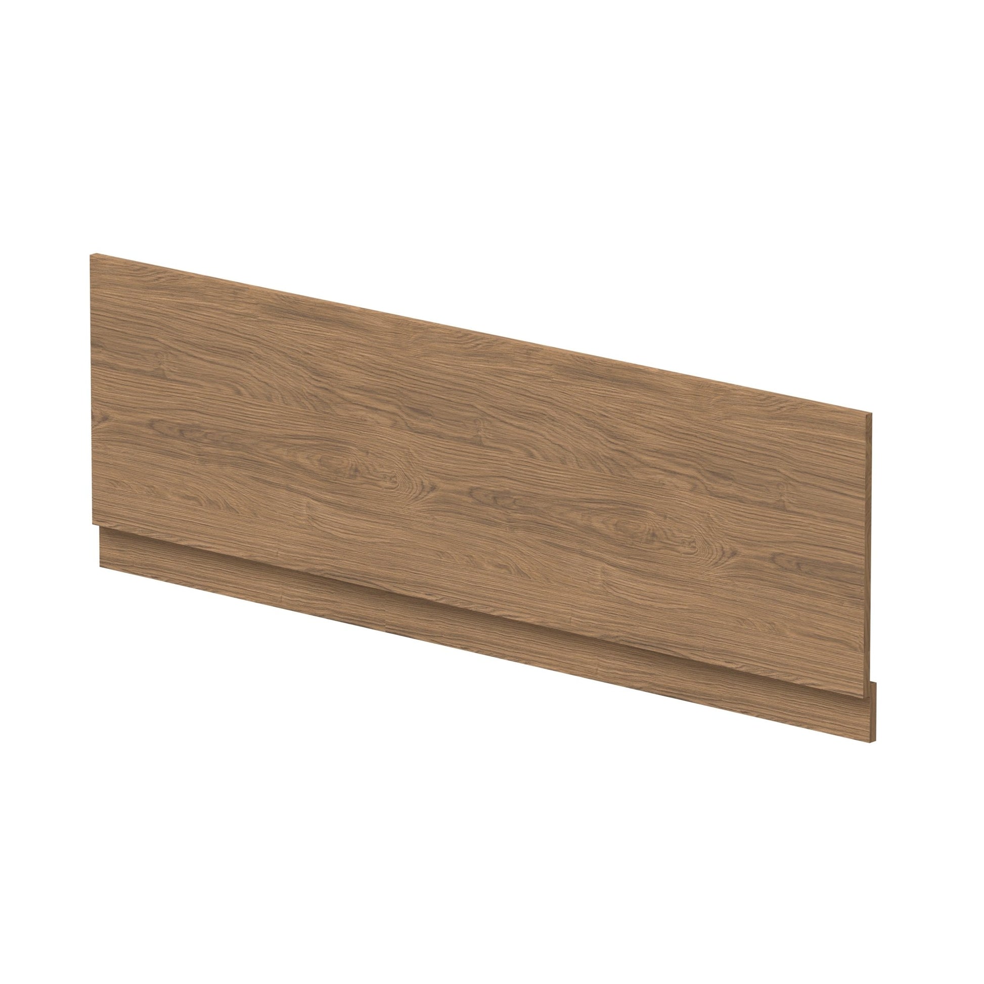 Nui Bath Panels 1700mm Bath Front Panel Contemporary Antique Oak MFC Textured Woodgrain 560x1695x36mm - JJ Building Materials