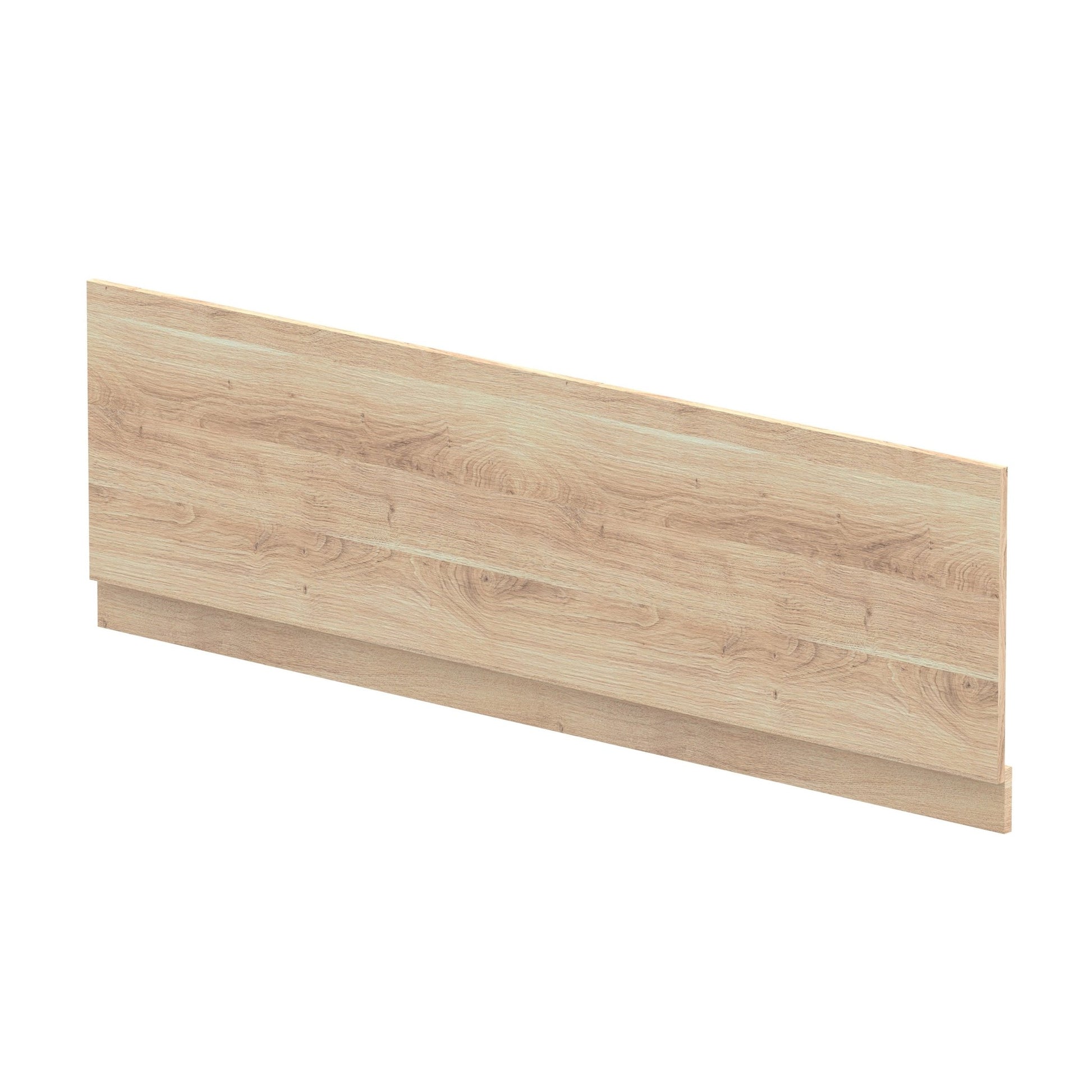 Nui Bath Panels 1800mm Bath Front Panel Contemporary Bleached Oak MFC Textured Woodgrain 560x1795x36mm - JJ Building Materials