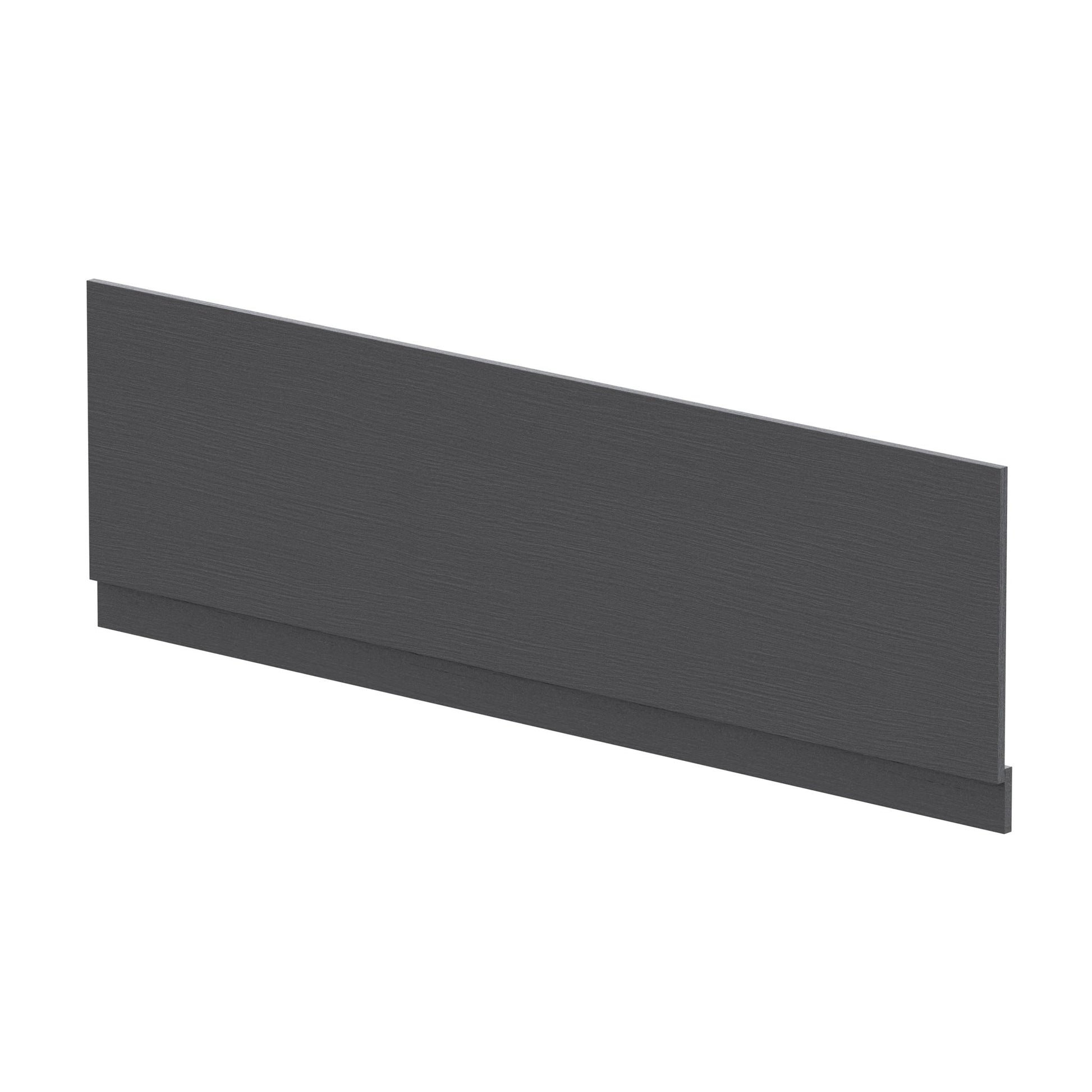 Nui Bath Panels 1800mm Bath Front Panel Contemporary Graphite Grey Woodgrain MFC Textured Woodgrain 560x1795x36mm - JJ Building Materials