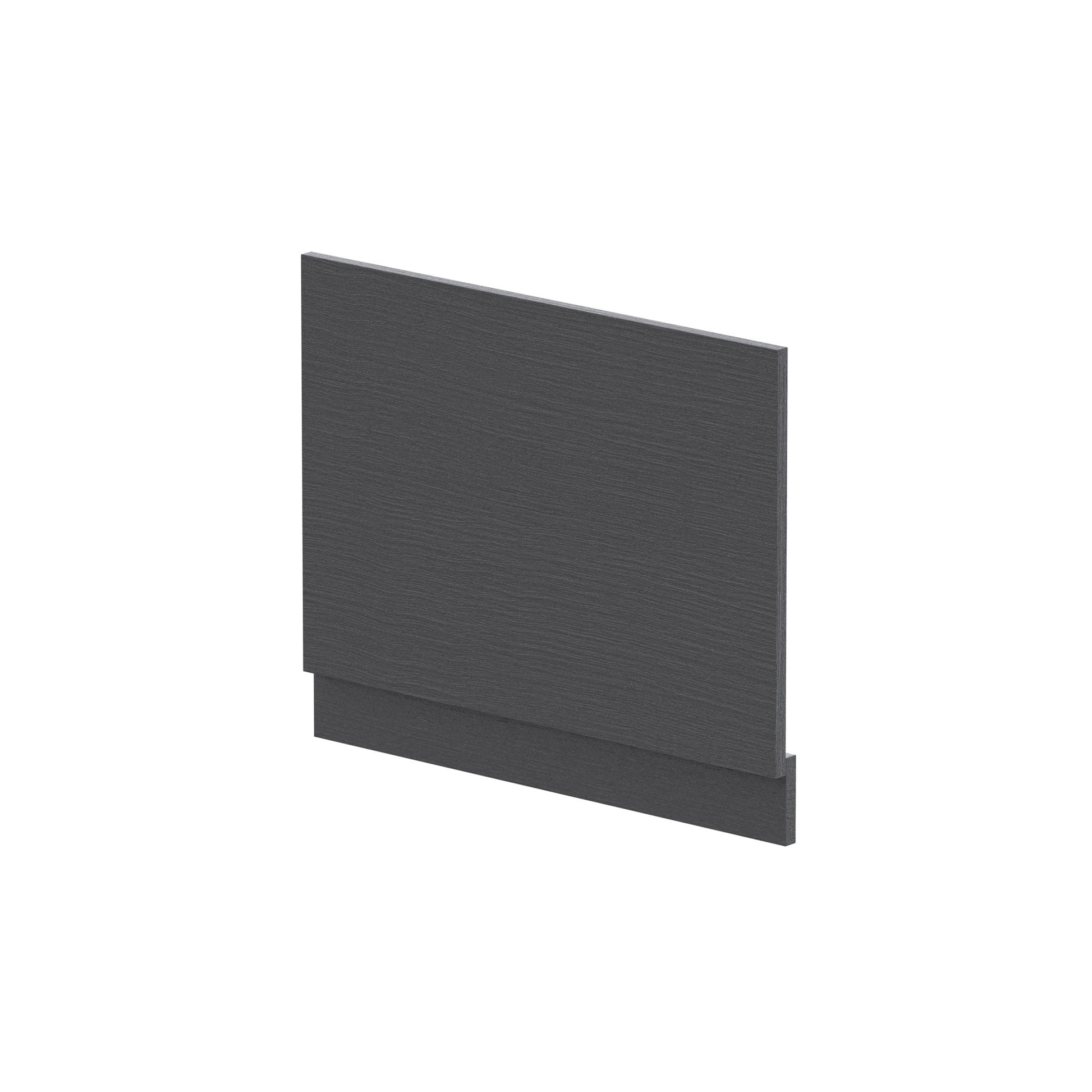 Nui Bath Panels 700mm Bath End Panel Contemporary Graphite Grey Woodgrain MFC Textured Woodgrain 560x680x36mm - JJ Building Materials