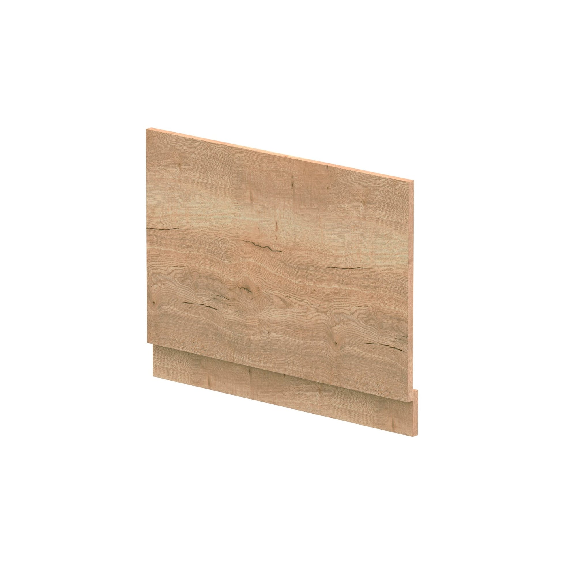 Nui Bath Panels 750mm Bath End Panel & Plinth Contemporary Autumn Oak MFC Textured Woodgrain 560x730x36mm - JJ Building Materials