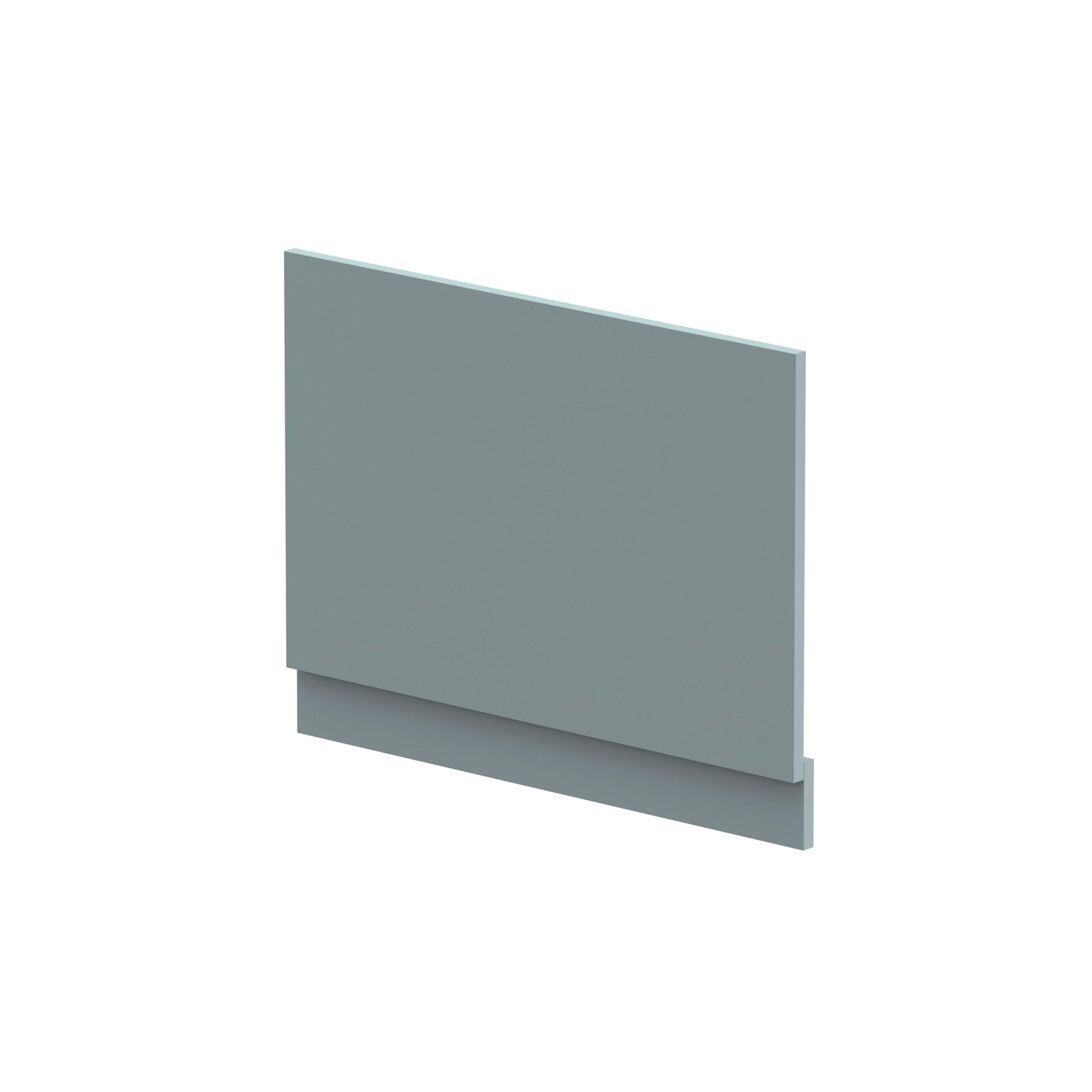 Nui Bath Panels 750mm Bath End Panel & Plinth Contemporary Coastal Grey MFC Smooth Matt 560x730x36mm - JJ Building Materials