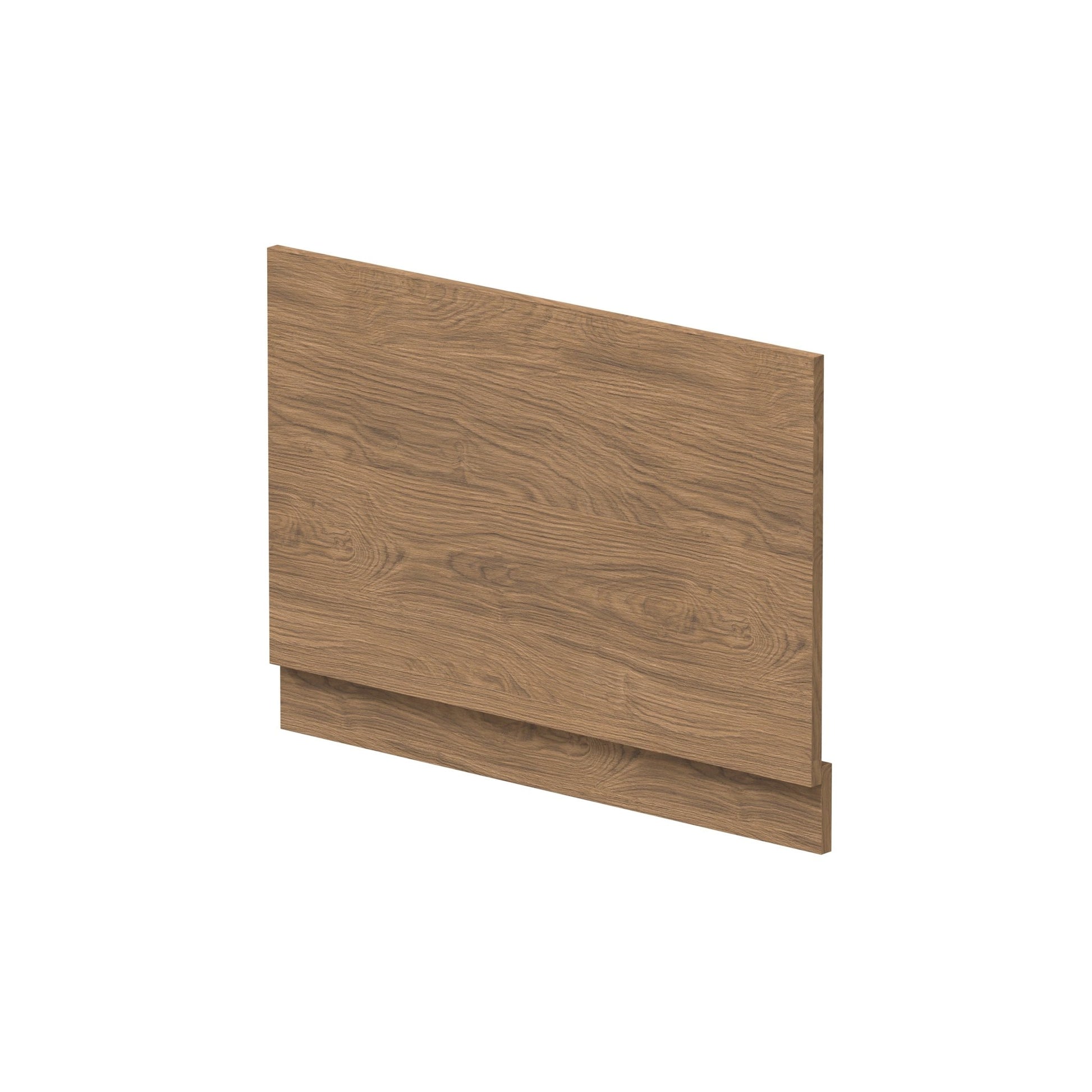 Nui Bath Panels 800mm Bath End Panel Contemporary Antique Oak MFC Textured Woodgrain 560x780x36mm - JJ Building Materials