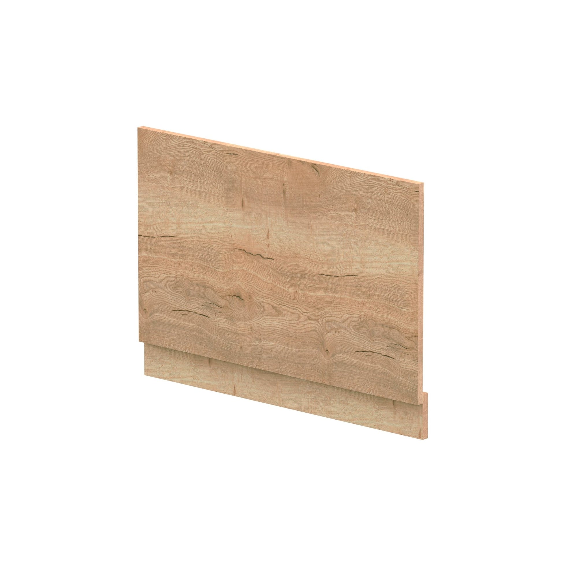Nui Bath Panels 800mm Bath End Panel Contemporary Autumn Oak MFC Textured Woodgrain 560x780x36mm - JJ Building Materials