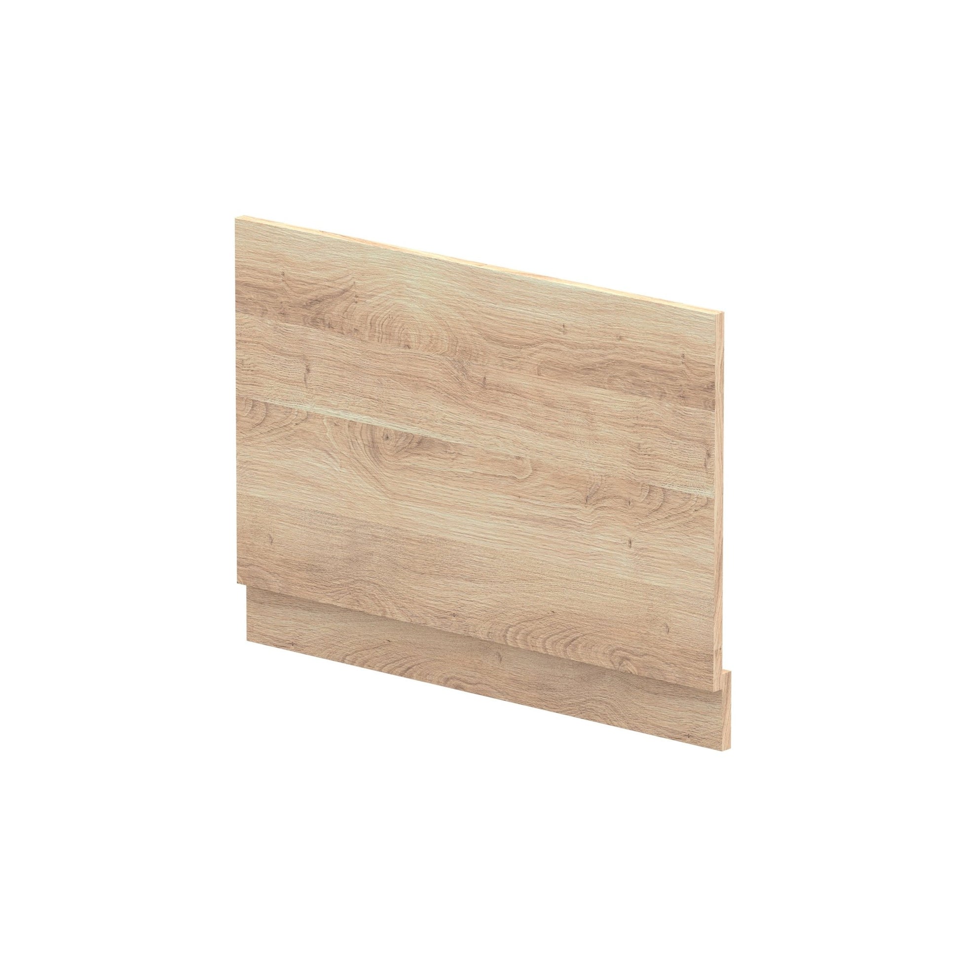 Nui Bath Panels 800mm Bath End Panel Contemporary Bleached Oak MFC Textured Woodgrain 560x780x36mm - JJ Building Materials