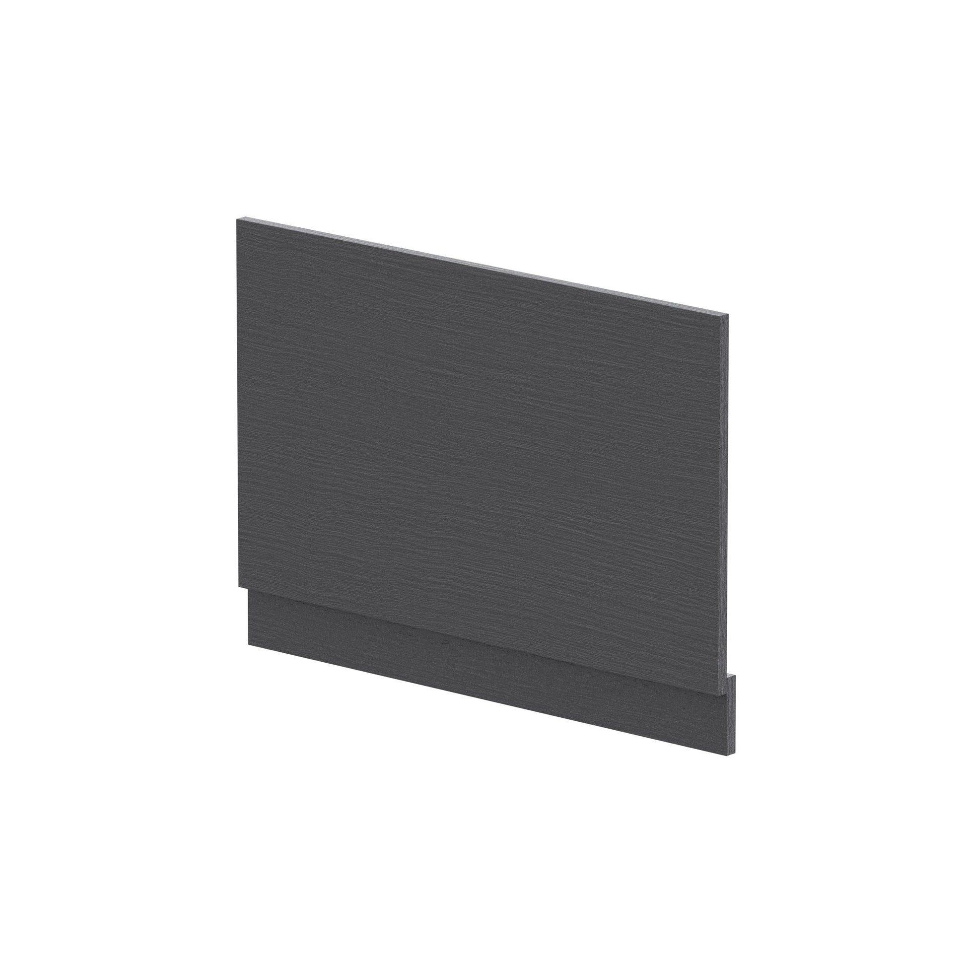 Nui Bath Panels 800mm Bath End Panel Contemporary Graphite Grey Woodgrain MFC Textured Woodgrain 560x780x36mm - JJ Building Materials
