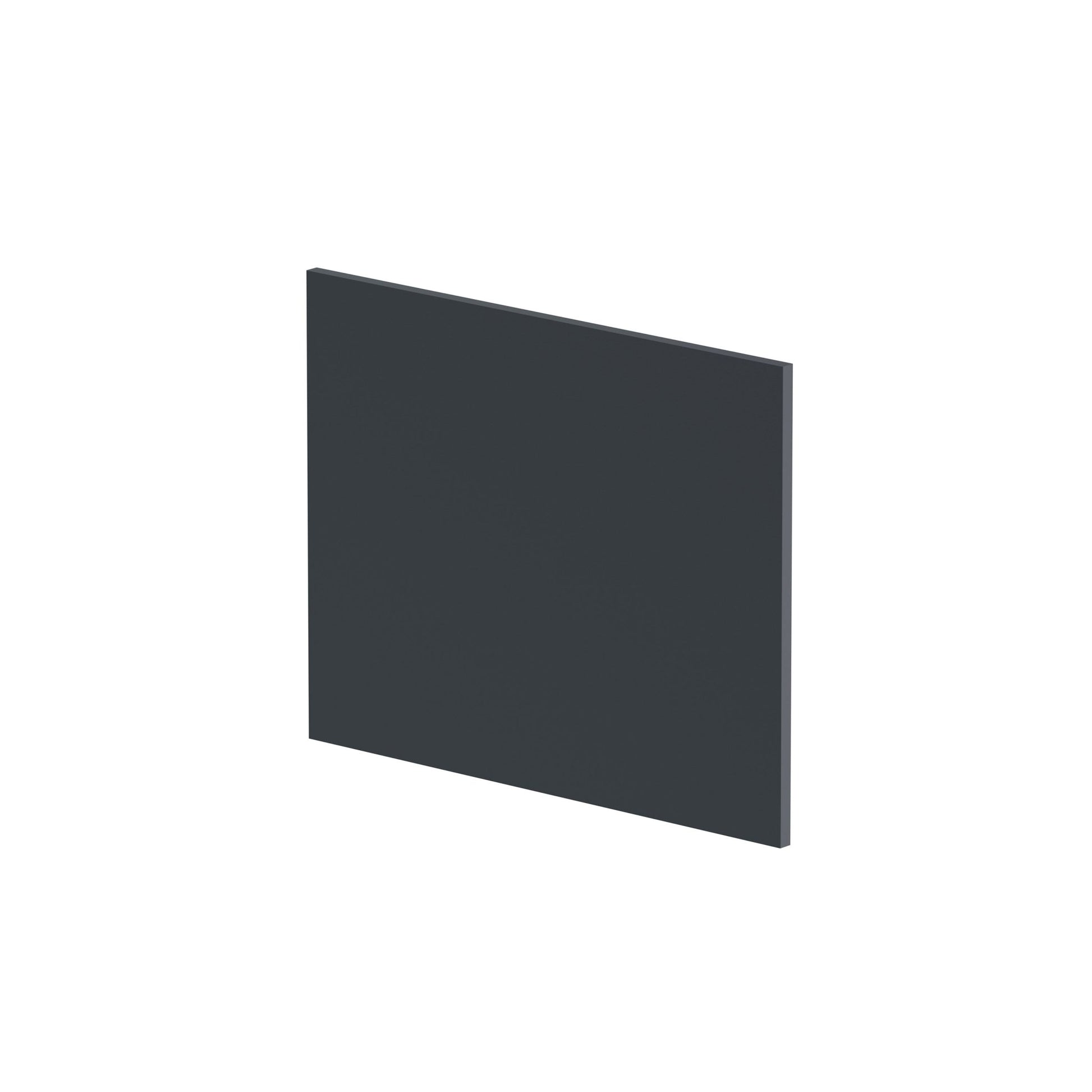 Nui Bath Panels Shower Bath End Panel (700mm) Contemporary Soft Black MDF Painted Matt 540x680x18mm - JJ Building Materials
