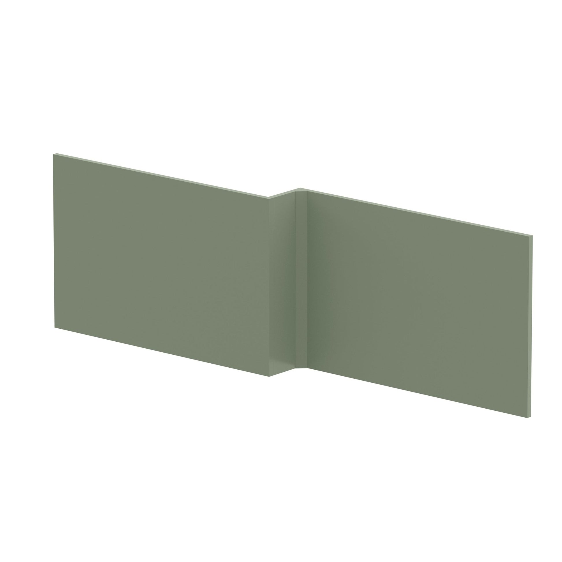 Nui Bath Panels Shower Bath Front Panel (1700mm) Contemporary Satin Green MDF Painted Matt 540x1698x163mm - JJ Building Materials
