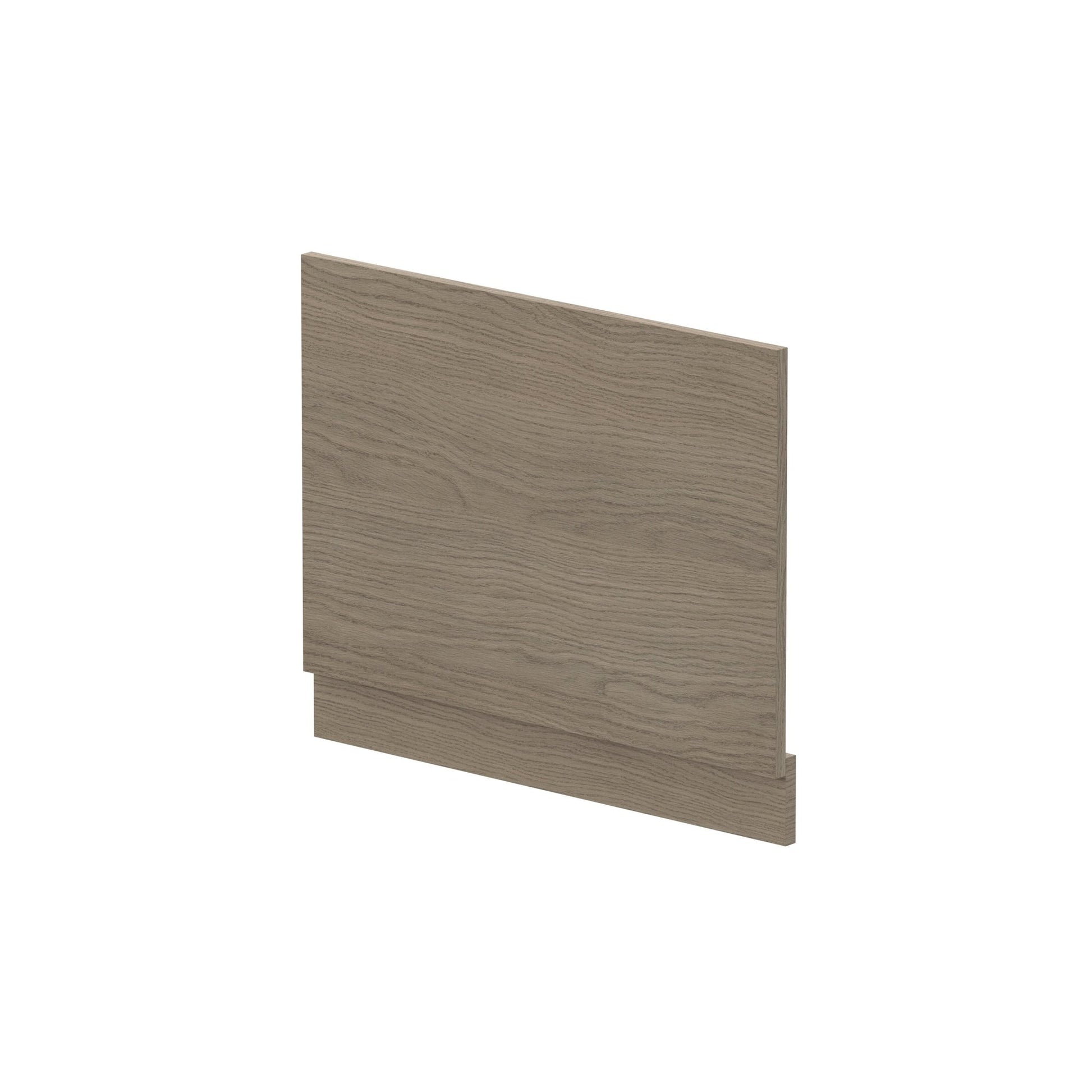 Nui Bath Panels Straight End Panel & Plinth (700mm) Contemporary Solace Oak MFC Textured Woodgrain 560x680x36mm - JJ Building Materials