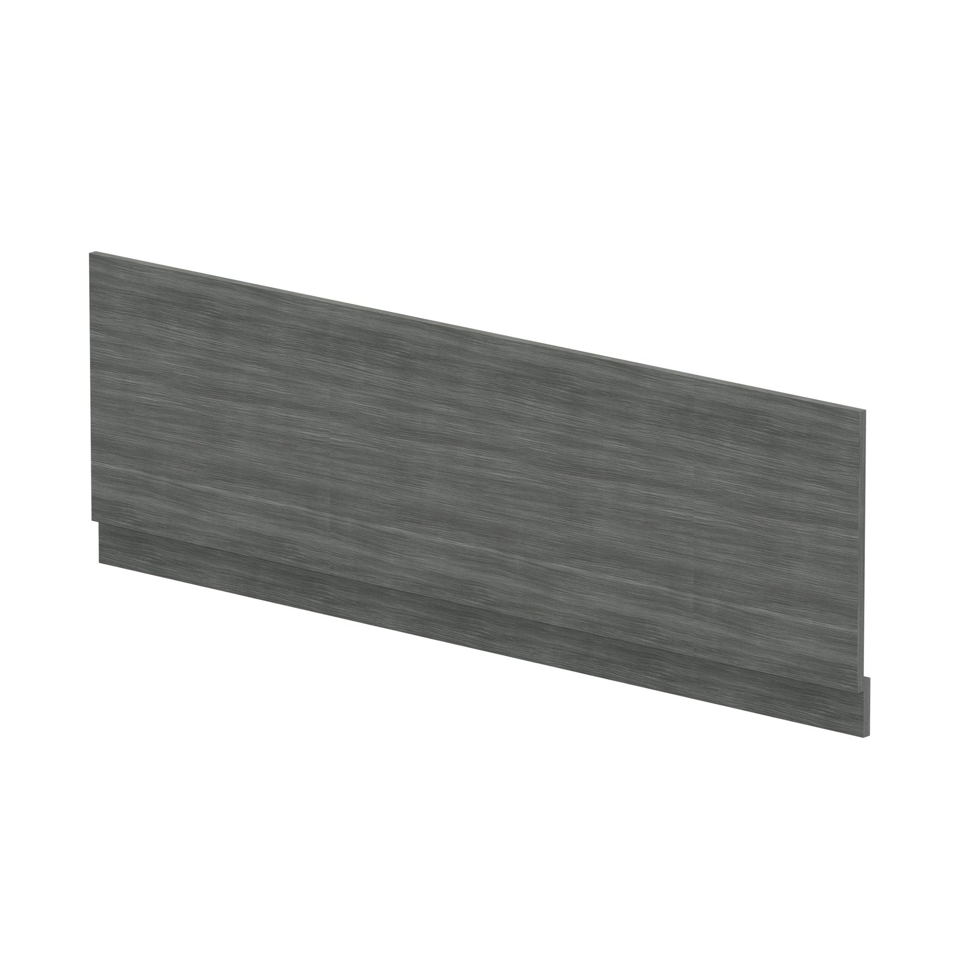 Nui Bath Panels Straight Front Panel & Plinth (1700mm) Contemporary Anthracite Woodgrain MFC Textured Woodgrain 560x1695x36mm - JJ Building Materials