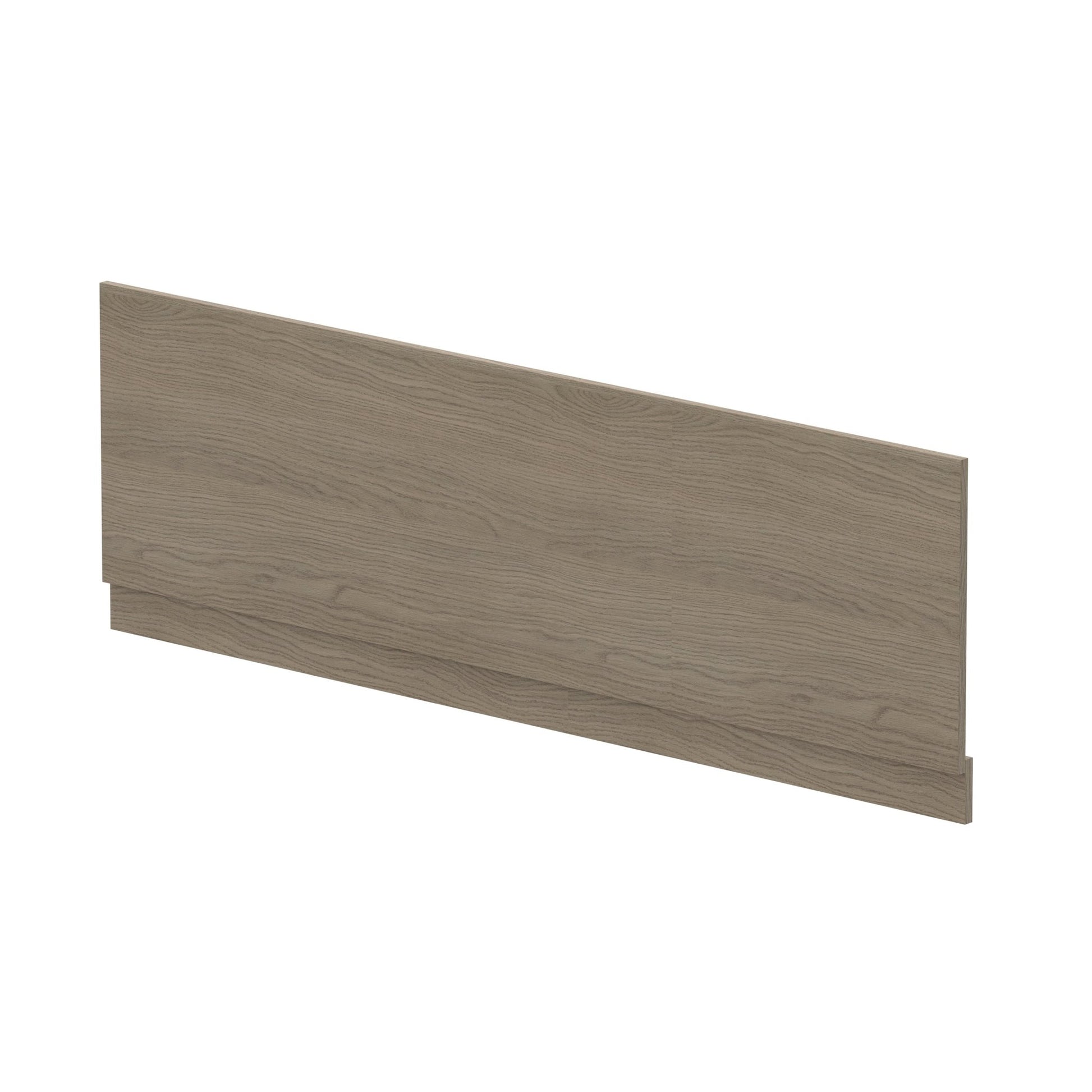 Nui Bath Panels Straight Front Panel & Plinth (1700mm) Contemporary Solace Oak MFC Textured Woodgrain 560x1695x36mm - JJ Building Materials