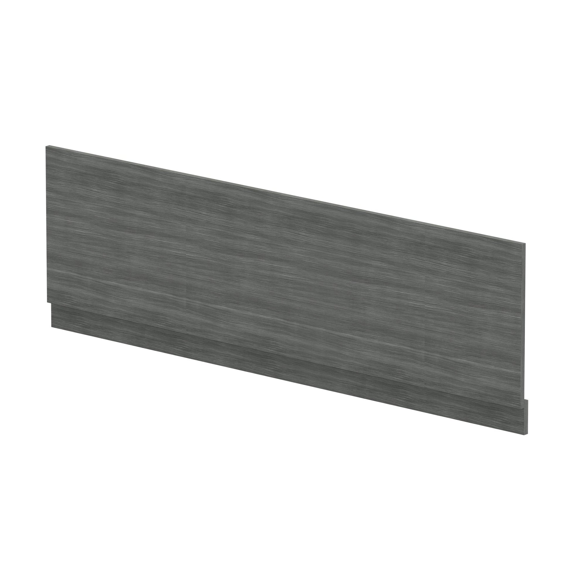 Nui Bath Panels Straight Front Panel & Plinth (1800mm) Contemporary Anthracite Woodgrain MFC Textured Woodgrain 560x1795x36mm - JJ Building Materials