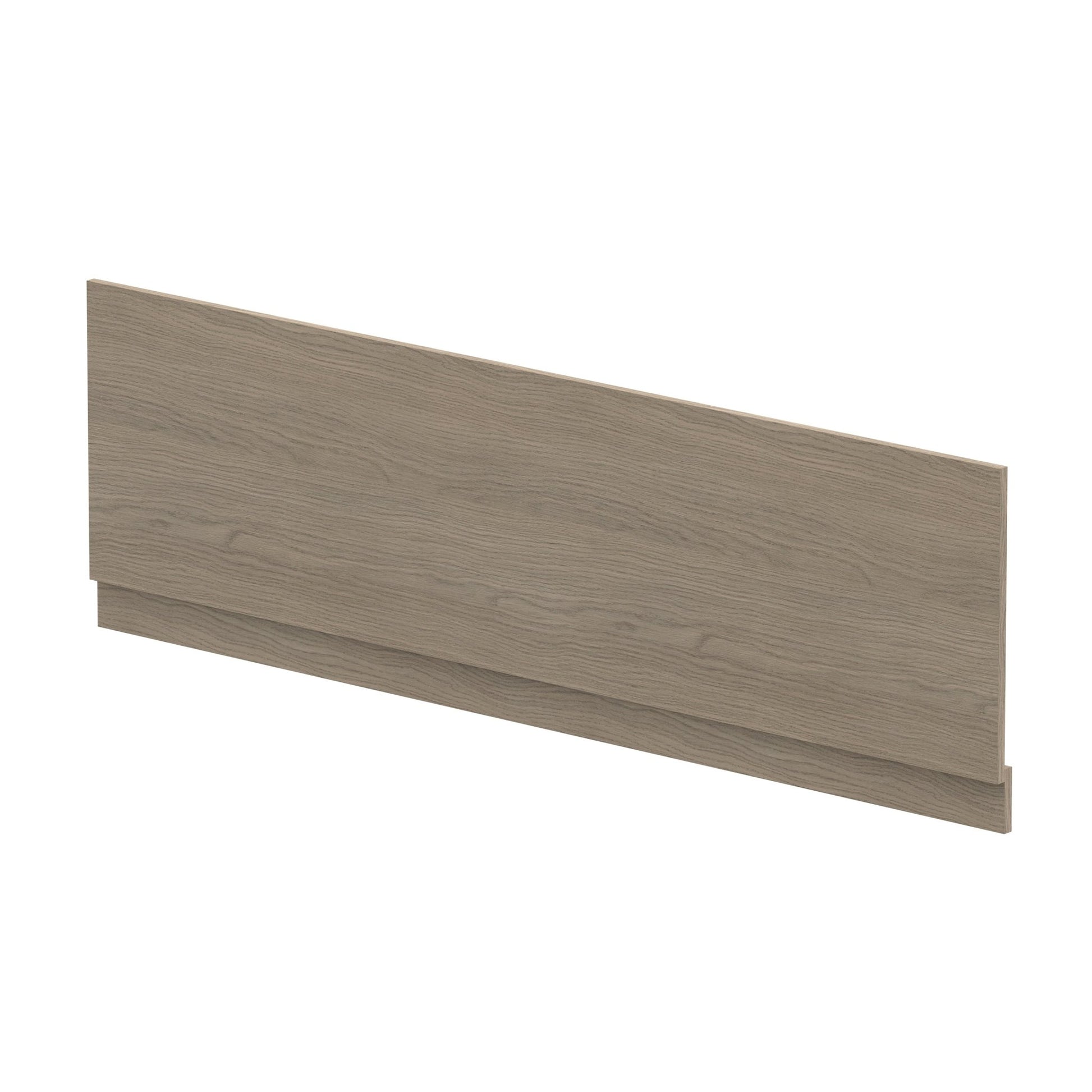 Nui Bath Panels Straight Front Panel & Plinth (1800mm) Contemporary Solace Oak MFC Textured Woodgrain 560x1795x36mm - JJ Building Materials