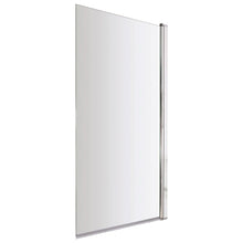 Nui Bath Screens Square Bath Screen Contemporary Chrome Aluminium 1430x790x38mm - JJ Building Materials