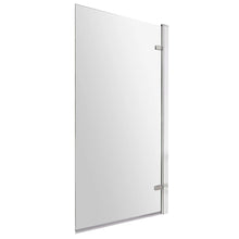 Nui Bath Screens Square Hinged Bath Screen - 8mm Traditional Chrome Aluminium 1520x830x24mm - JJ Building Materials