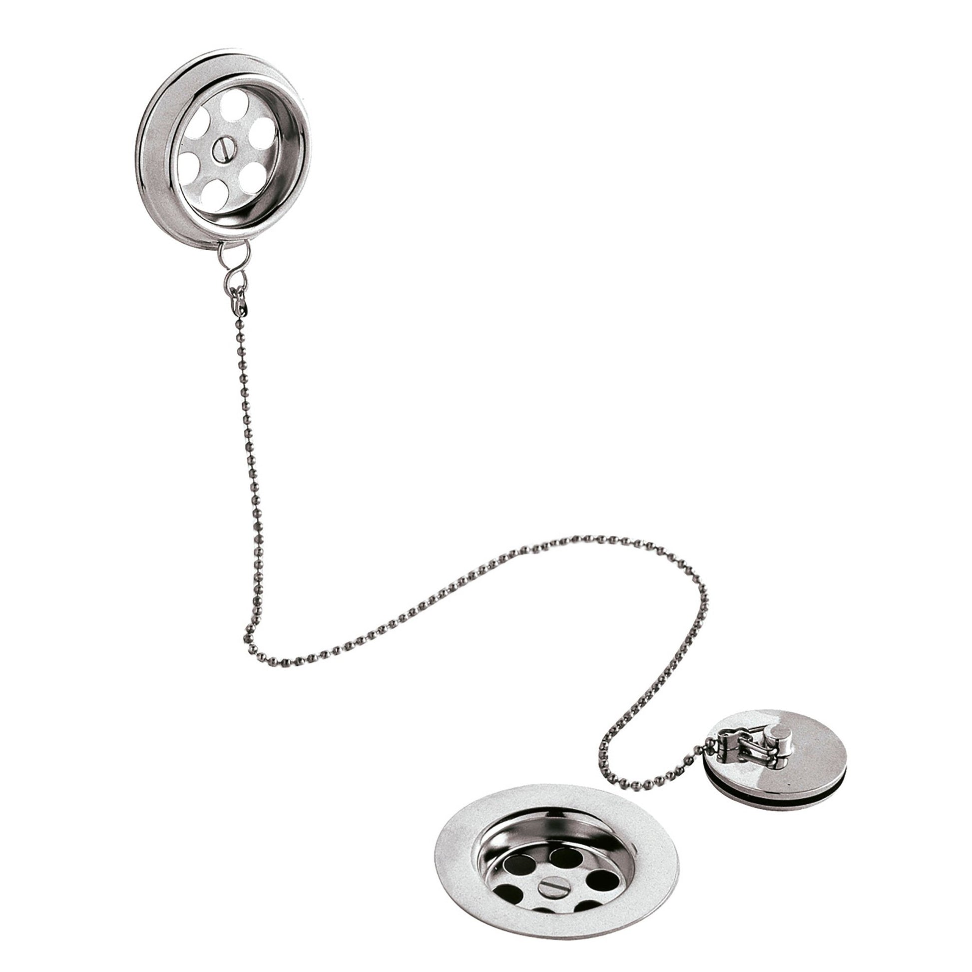 Nui Bath Wastes And Extras Bath Waste Contemporary Chrome Brass 70x70x62mm - E347 - JJ Building Materials