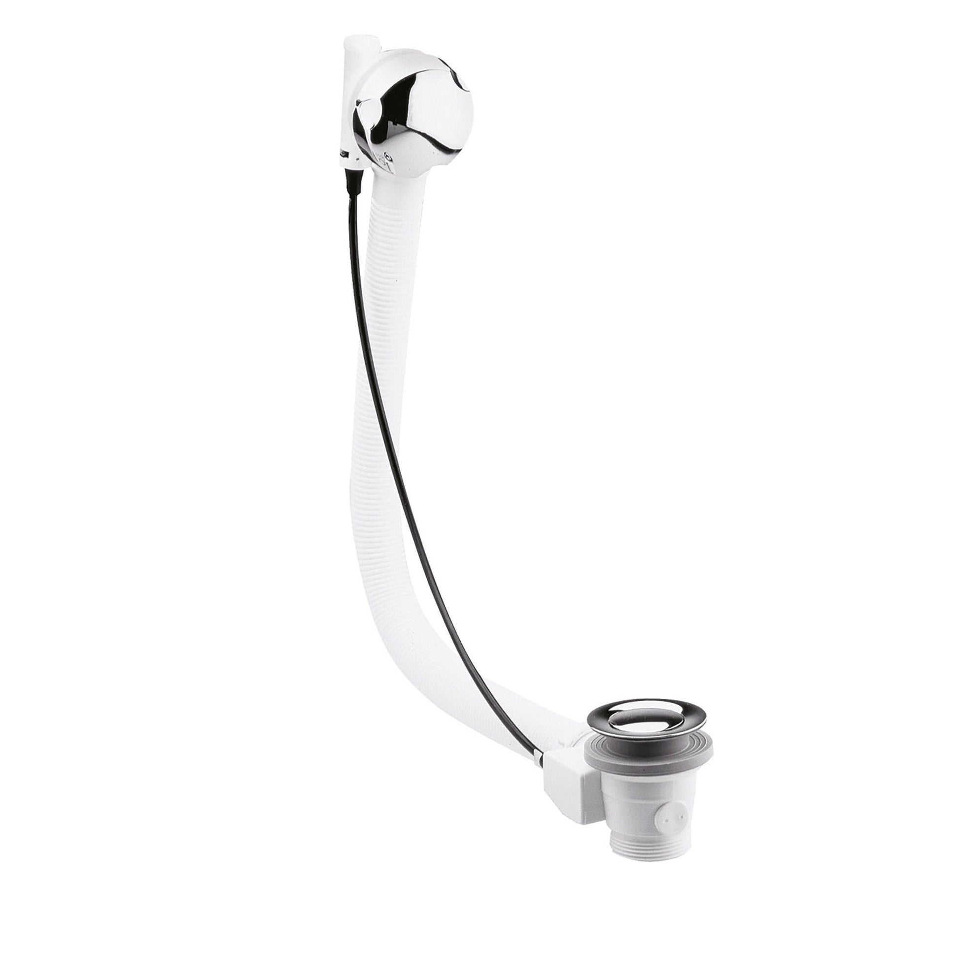 Nui Bath Wastes And Extras Pop Up Bath Waste Contemporary Chrome Brass 88x76x76mm - JJ Building Materials