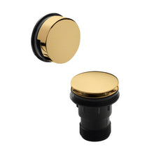 Nui Bath Wastes And Extras Push Button Bath Waste Contemporary Brushed Brass Brass 70x70x100mm - JJ Building Materials
