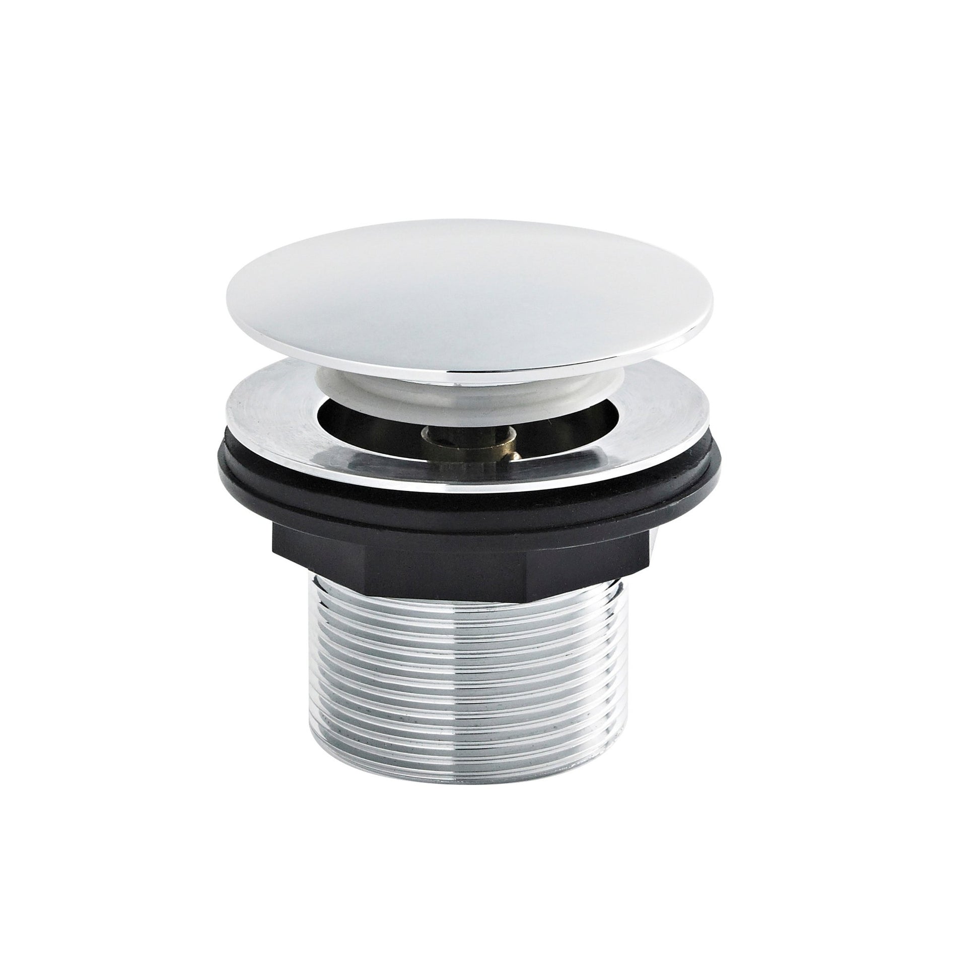 Nui Bath Wastes And Extras Push Button Bath Waste Contemporary Chrome Brass 64x70x70mm - JJ Building Materials