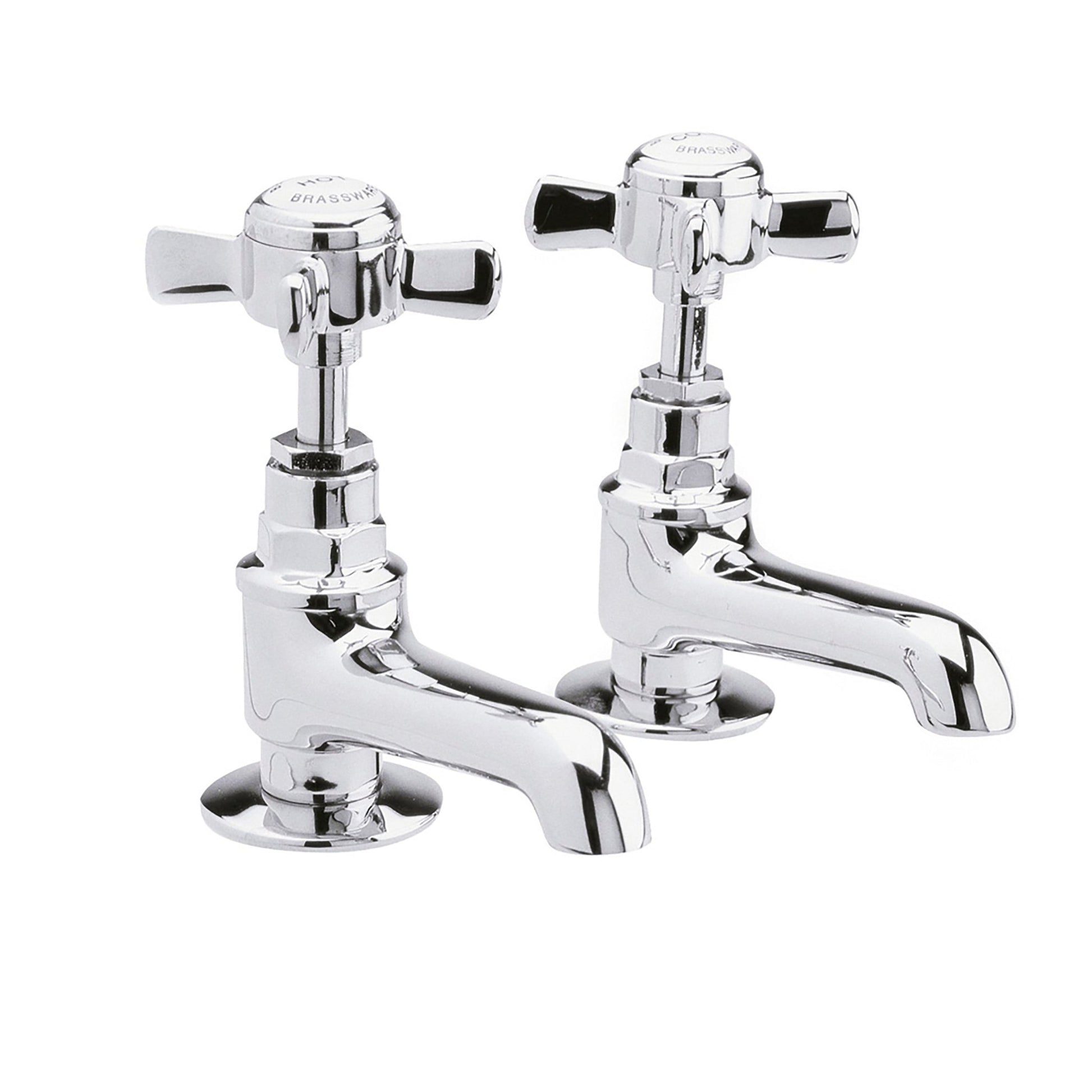 Nui Beaumont Basin Taps Traditional Chrome Brass 115x40x115mm - JJ Building Materials