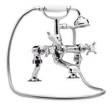 Nui Beaumont Luxury 3/4" Cranked Bath Shower Mixer Traditional Chrome Brass 295x215x180mm - JJ Building Materials
