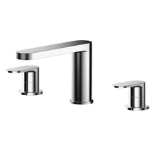 Nui Binsey Deck Mounted 3 Tap Hole Bath Filler Contemporary Chrome Brass 135x245x217mm - JJ Building Materials