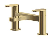 Nui Binsey Deck Mounted Bath Filler Contemporary Brushed Brass Brass 120x215x142mm - JJ Building Materials