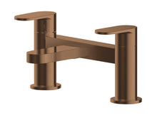Nui Binsey Deck Mounted Bath Filler Contemporary Brushed Bronze Brass 120x215x142mm - JJ Building Materials