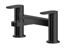 Nui Binsey Deck Mounted Bath Filler Contemporary Matt Black Brass 120x215x142mm - JJ Building Materials