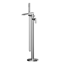 Nui Binsey Freestanding Bath Shower Mixer Contemporary Chrome Brass ABS 880x200x360mm - JJ Building Materials