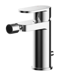 Nui Binsey Mono Bidet Mixer With Pop - up Waste Contemporary Chrome Brass,plastic 150x52x102mm - JJ Building Materials